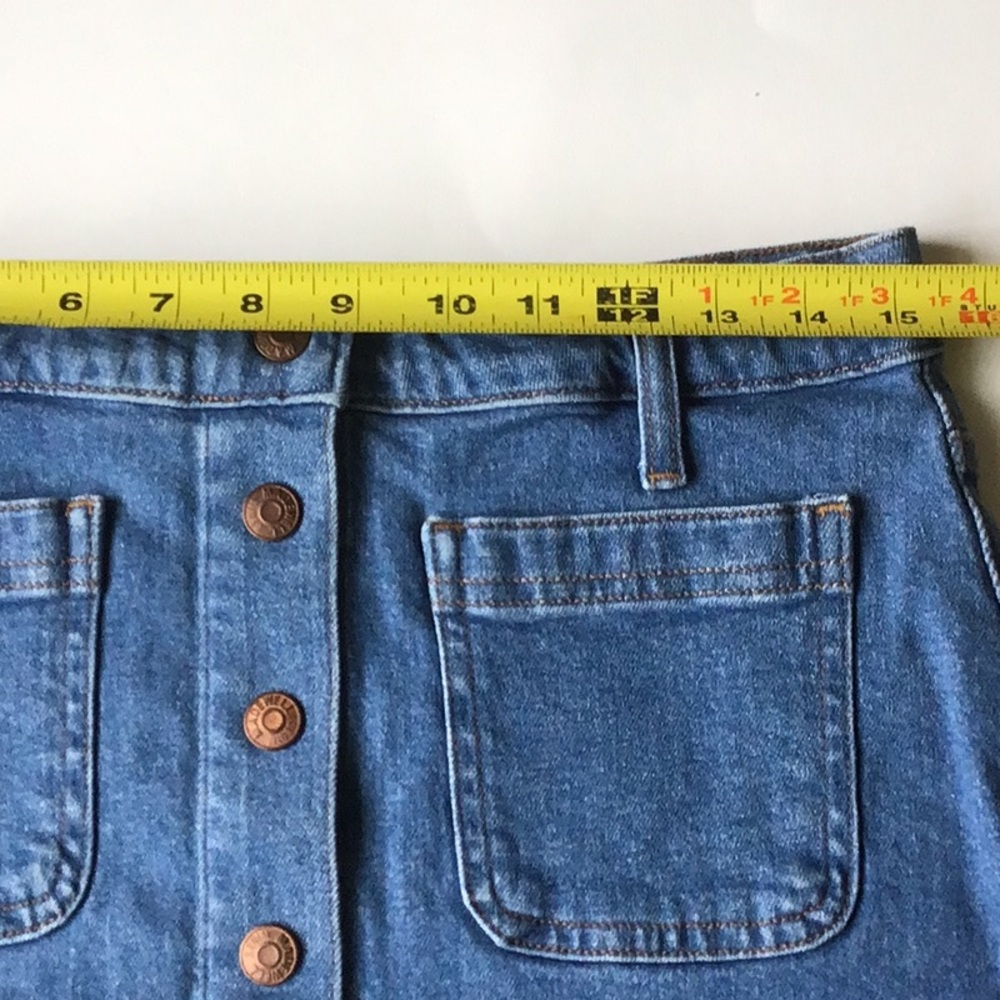 NWOT Madewell Button-Up Patch Pocket Denim Skirt - Picture 10 of 11